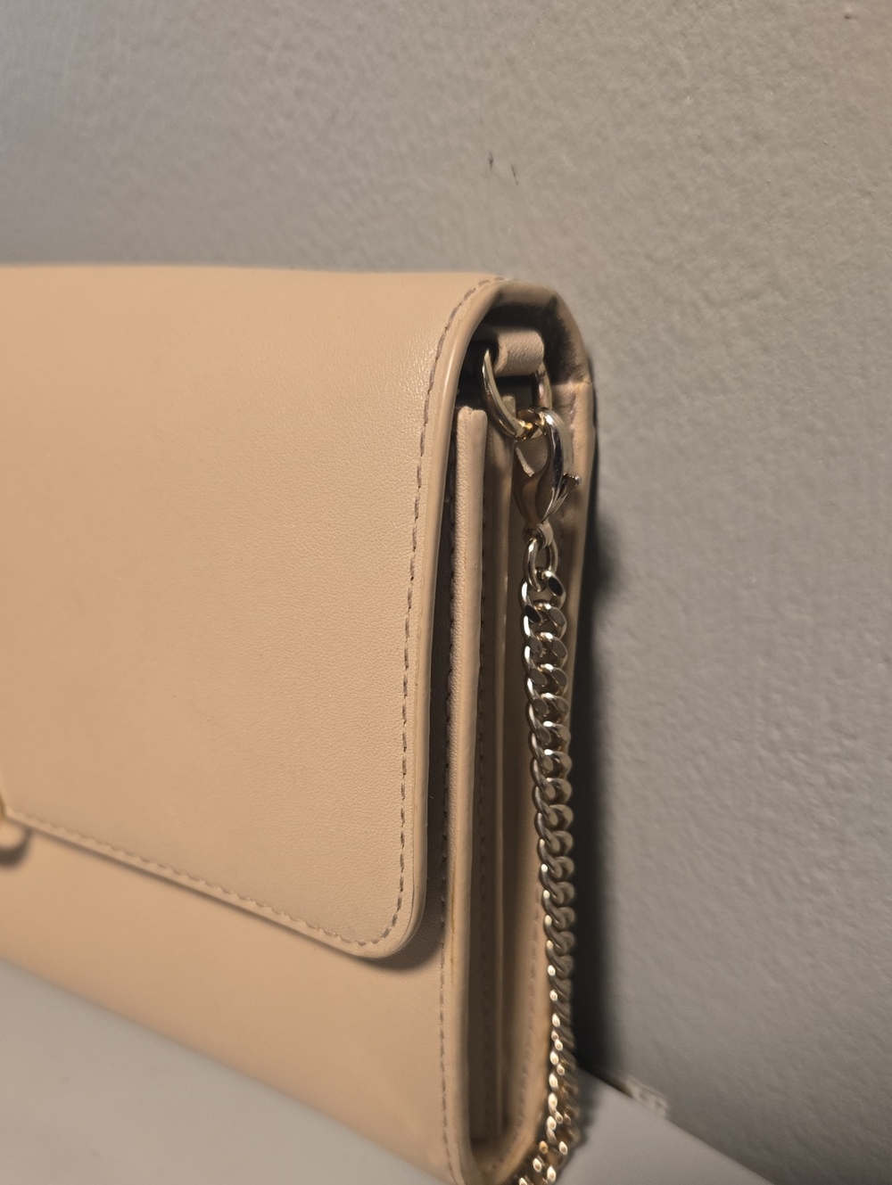 Furla Pale Pink Leather Crossbody Bag with Gold Chain - Picture 14 of 16